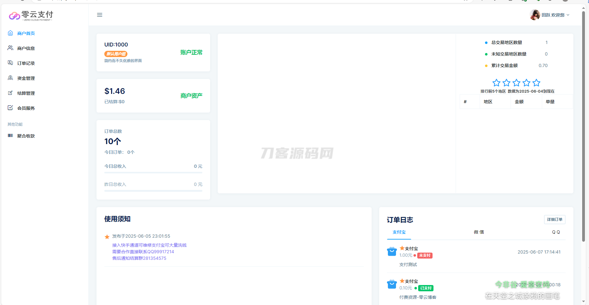 2025最新易支付模板源码 全开源 前台+用户中心+后台三合一
